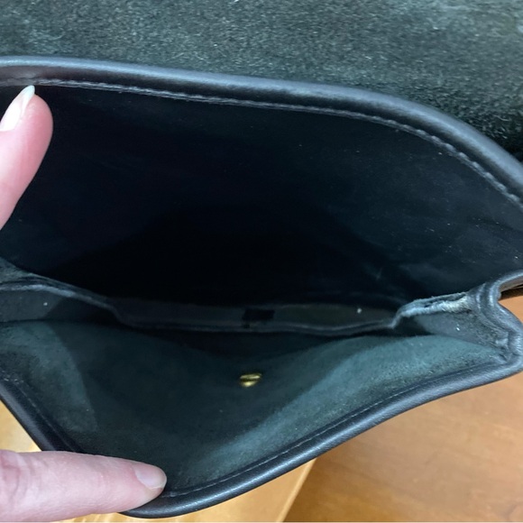 Vintage Coach Station Bag Black Leather Crossbody Satchel Purse 5130 No Strap - Picture 14 of 16